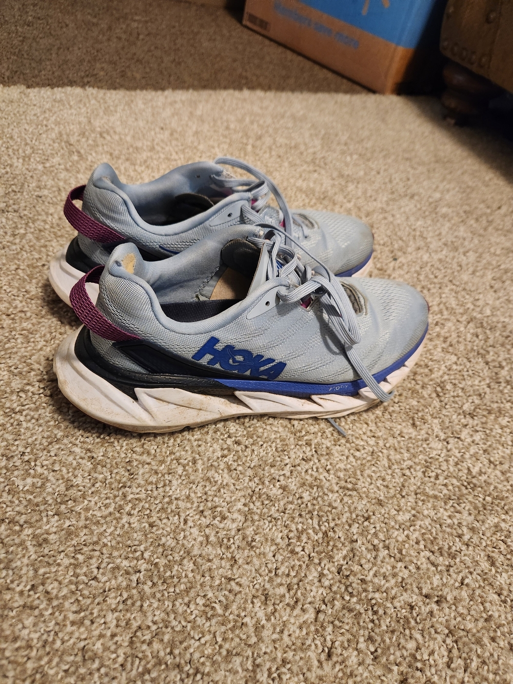 HOKA One One Elevon 2 Light Blue Trail Running Shoes 9.5 - Picture 4 of 5